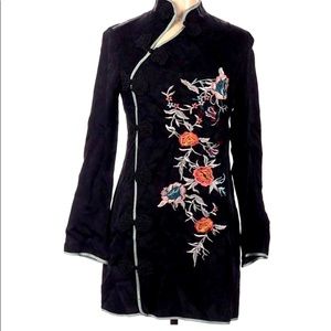 Zara oriental embroidered jacquard dress rare